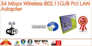 PC Internal WiFi Wireless PCI Network LAN Adapter Card 802.11g/b 