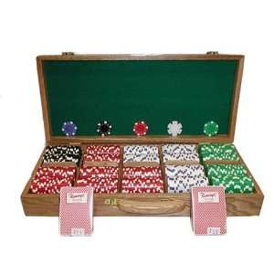  Trademark Poker 500 11.5 Gram Dice Chips Oak Case Sports 