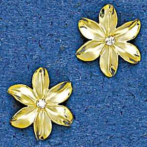  Mark Edwards 14K Gold Clematis Flower Earring Sports 