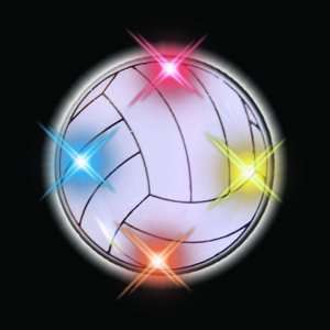  Volleyball Flashing Blinking Light Up Body Lights Pins (5 