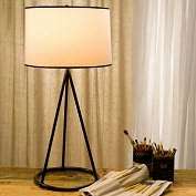   Image. Title Nina Tapered Table Lamp in Bronze with Cotton Shade