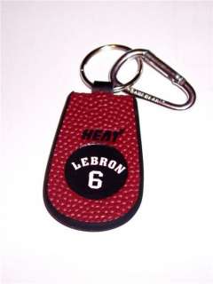 Lebron James Miami Heat Leather Basektball Keychain  