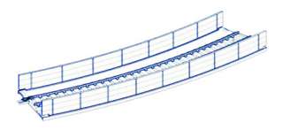 Walls for Wide Track C280 Inner   Tomix 3081  