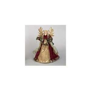  16 Sugared Fruit Burgundy and Gold Angel Christmas Tree 