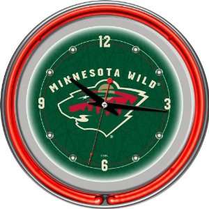  Best Quality NHL Minnesota Wild Neon Clock   14 inch 