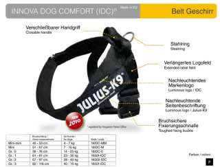 Julius K9 IDC belt harness, black, let your dog talk  