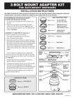 WASTE KING 3101 ISE ADAPTER KIT FOR EZ MOUNT DISPOSALS  