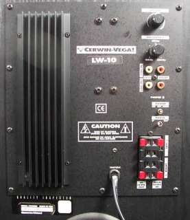 Cerwin Vega LW 10 Floor Subwoofer 10 100 Watts Powered RMS Sub LW10 