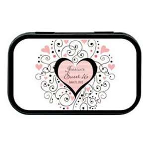 Sweet 16 Flourished Heart Mint Tins  Grocery & Gourmet 