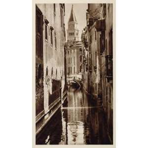  1925 Canal Campanile Canale Kanal Venice Venezia Italy 
