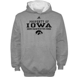  adidas Iowa Hawkeyes Ash Property of Hoody Sweatshirt 