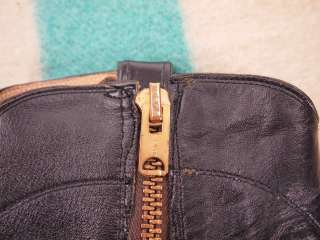1980s Vintage JUSTIN 3702 10 Leather Pull on Dress Roper Boot US 11 