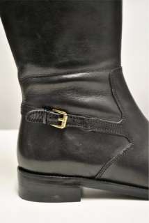 Lauren by Ralph Lauren Halima Boots NIB sz 6 B Black Leather Riding 
