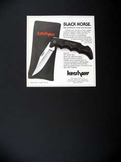 1984 print Ad for Kershaw Black Horse Hunting Knife  