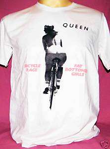 QUEEN rock band bicycle race fat bottomed girls t shirt  