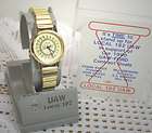 UAW FORD USA 1990 Gold Tone Ladies/Woman Wrist Watch United Automobile 