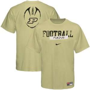 Nike Purdue Boilermakers Gold Team Issue T shirt  Sports 