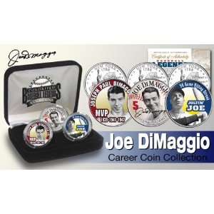   JOE Dimaggio HOF Ny Yankees State Quarter 3 coin Set 