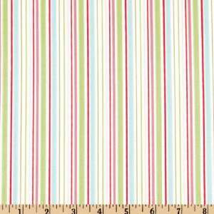   Be Merry Candy Stripe Cream Fabric By The Yard Arts, Crafts & Sewing