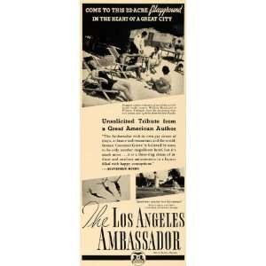   Ad Cocoanut Grove Hotel Los Angeles Wilshire Blvd   Original Print Ad