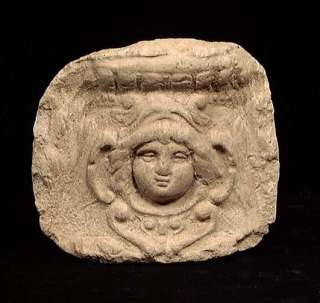 GREEK STUCCO PLAQUE, ca. 3rd 1st century BC. The plaque with a facing 