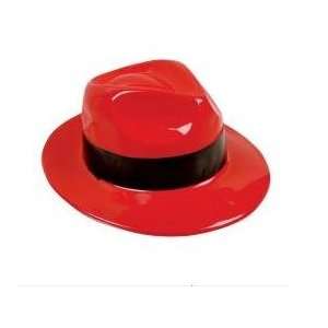  Red Gangster Hat W/ Band Adult Small (1 Dozen) Sports 