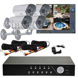 CH StandAlone DVR Audio Security Cameras System 1TB IR Infrared LEDs 