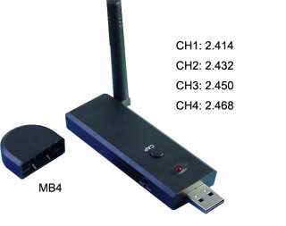 4GHz 4 CH Channel Wireless Camera USB Receiver DVR  