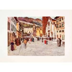   Piazza Square Cityscape Goff   Original Color Print