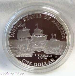 2007 US MINT JAMESTOWN 400TH ANNIV SILVER $ PROOF COIN  