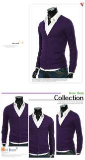 Mens Slim Casual Sweater Vneck Cardigan Collection  