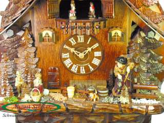 Black Forest Cuckoo Clock 8 Day The Witch Cottage NEW  