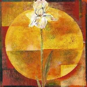  White Iris by Yvonne Dulac   11 3/4 x 11 3/4 inches   Fine 