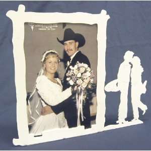    Country Kissing 5X7 Vertical Picture Frame (white)