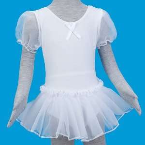   Dance Dress Gymnastic Leotard Tutu SZ 5 6 T   White