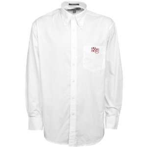   Kansas Jayhawks White Chalk Dress Shirt (Medium)