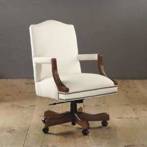  Wharton Desk Chair Twill Off White  Ballard Designs