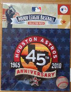 MLB Baseball Emblem Patch Houston Astros 45th Year  
