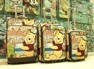 Disney Winnie the Pooh Canavas Luggage rolling Bag Roller 20 24 28 