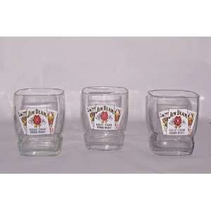   Jim Beam Kentucky Whiskey Logo Square Drinking Glass 