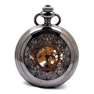   Wind Hunter Pocket Watch Collections White Dial Black Roman Number 026