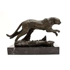  Bronze Cheetah Safari Cat Panther Cat Sculpture Figurine Africa 