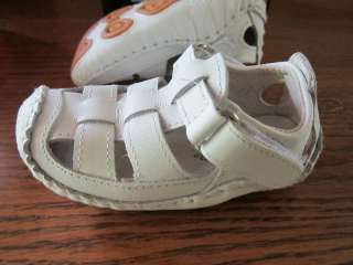 Stride Rite Baby Girl Skip White Leather Shoe Sandal  