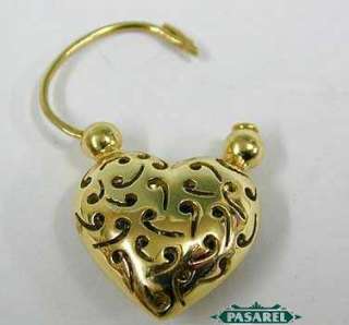 Designer 14K Gold 2.3ct Diamond Heart Padlock Pendant  