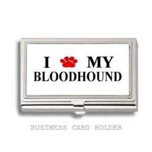  Bloodhound Dog Love My Dog Paw Business Card Holder Case 