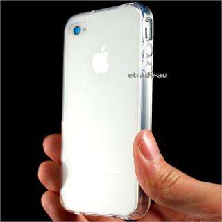 NEW Matte Clear Soft TPU Silicon Bumper Case for iPhone 4 + 4S  