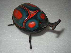 Vintage Windup Walking Beetle Bug Tin Toy Japan  