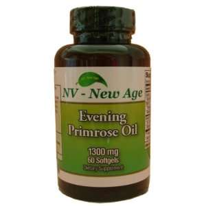 NV  New Age, Evening Primrose Oil 1300mg, 60 Softgels, Gamma linolenic 