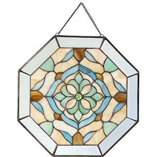 Octagon Stained glass window panel new   73137  