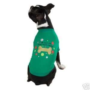   & Zoey Sees U Eating Holiday Dog Tee GREEN SMALL